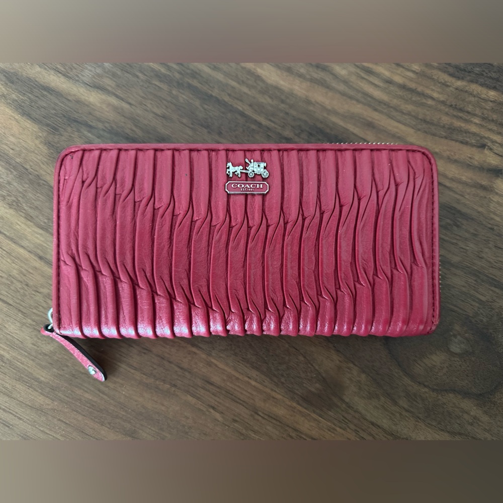 Coach long leather wallet
